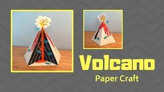 Paper Volcano Diorama