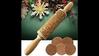 BEATINGOUT&trade; Christmas Embossing Rolling Pin