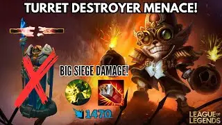 TURRET DESTROYER! BIG SIEGE DAMAGE! - ZIGGS Gameplay - League of Legends