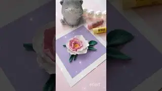 Oil pastel art - 3D pink flower #oilpastel #creativeart #easydrawing