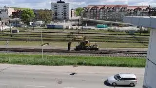 Varberg Östra vägen borttagning räls klippning 2025 05 07 06835
