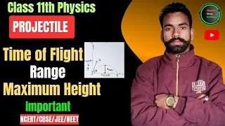 Class 11th Physics Derivations of Time of Flight, Range and Maximum Height of Projectile | NCERT 