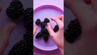 Play with your fruit to make a blackberry poodle