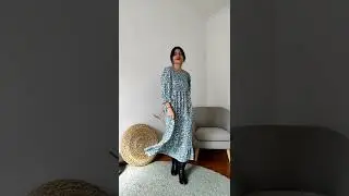Maxi shirred dress