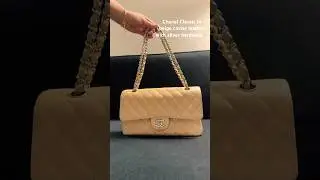 Chanel Classic in beige caviar leather with silver hardware✨#luxurybag #chanel #chanelclassicflap