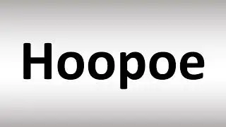 How to Pronounce Hoopoe