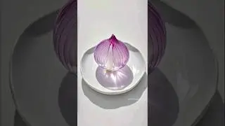 Cutting Glass Vegetable Onion 🧅 ASMR | Satisfying Crystal Onion Slice #ai #aiart #asmrsounds #asmr