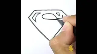 How to Draw Superman logo #Shorts