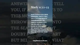 Mark 11:22-23 Daily Bible Verse #bible #shorts