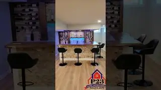 Finish basement with beautiful bar.  #builder #basement #remodel #renovation #bar  #home #homedecor