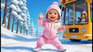 Snow Bus Ride | Fun Winter Learning & Action Video for Toddlers