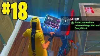 Fortbyte #18 - Found somewhere between Mega Mall and Dusty Divot Fortnite Location