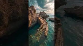 Stone Pathway Found Leading Into Ocean With No Ending
