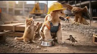 Hungry Puppy and His Friend,
