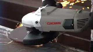M14 spindle thread CROWN Angle Grinder CT13489, with Spindle lock  and Soft grip.