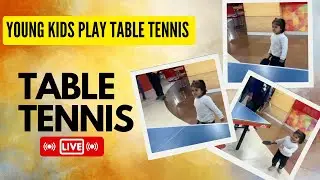 Young Kids Play Table Tennis | Cute Girl Learns Table Tennis for the First Time!