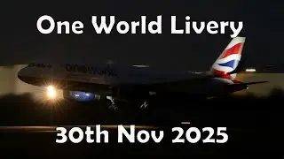 (Night Landing) British Airways (Oneworld Livery) (G-EUYP) : Airbus A320-232  : 30th November 2025