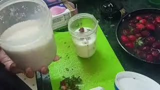 Strawberry Milkshake #food #cooking #minivlog #recipe