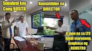 LTO enforcer 8 taon na sa trabaho hindi pa din marunong bumasa ng rehistro Sinabon ni Cong Bosita