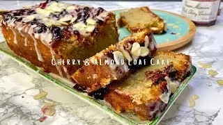 Cherry & Almond Loaf Cake | Bakewell Tart Cake | Easy Loaf Cake Recipe!
