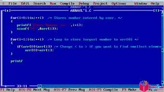 50- Program To Find Largest Number In An Array In C Programming Language In HINDI