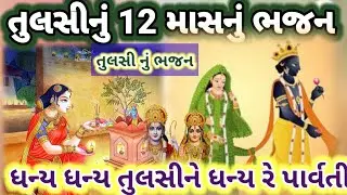 તુલસીનું 12 માસનું ભજન 🌿ધન્ય ધન્ય તુલસીને ધન્ય રે પાર્વતી Tulsi Vivah special bhajan તુલસી વિવાહ👇 છે