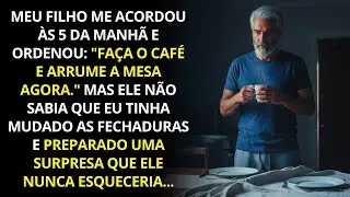 Meu filho me acordou antes do sol nascer e falou: “faça meu café e arrume a mesa.“, então eu...
