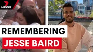 Jesse Baird farewelled by family and friends | 7 News Australia