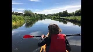 Lancaster Canal - kayaking in May between Lancaster and Galgate