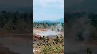 Mountain blasting #shortvideo #bendungan #dam #mountains #blasting #indonesia #project #china #fyp