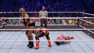 Stacy Keibler vs Dominik & Rey Mysterio