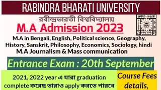 Rbu M.A Admission 2023, Extrance exam date, Merit list, Fees Details