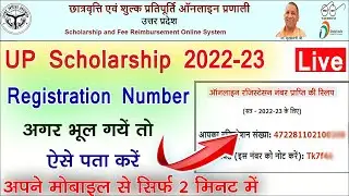 up scholarship registration number kaise pata kare 2022 | up scholarship registration number forgot