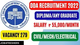 DDA Recruitment 2022 | How to Fill DDA JE Online Form | Apply Now | Job4freshers
