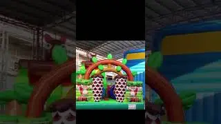 Latest 2023 Inflatable jungle bouncy castle jumping slide amusement game