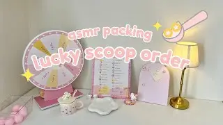📦 packing a 2 scoops order from secret santa! - lucky scoop shop ⭐