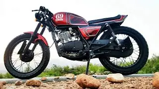 Cafe Racer Modified Bike Custom Build Bike Suzuki GS 150cc Pakwheel Auto Show Biker Rider Advanture