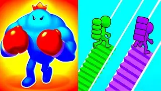 Punchy Race vs Bridge Race 👊 🌉 Max Levels Gameplay Walkthrough Android iOS 6F2Q