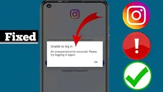 How To Fix Unable To Login Problem Instagram( 2024)