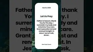 🌙 Good Night Prayer | February 01 2026 🌙 | Evening Prayers | River Pearl Church | Ratan Universe