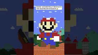 Mario accidentally destroys the Mushroom Kingdom 😂 #shorts #mario