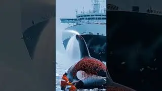 Saving Coral on the Body of a Giant Whale - A Marine Rescue Story #shorts