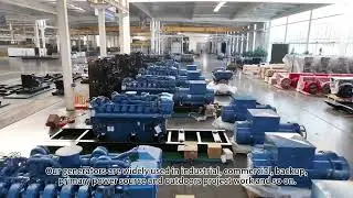 Assembly line for large power generator set