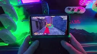 Retroid pocket flip 2 with Nethersx2 featuring Dirge of Cerberus: Final Fantasy 7 fixed gameplay!