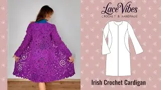 How Much Yarn and Crochet Motifs I Used for My Irish Lace Cardigan