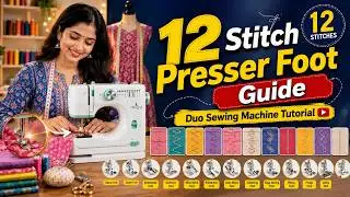 Quick Guide: Replace Akiara 12 Stitch Presser Foot । Presser foot replacement in sewing machine.