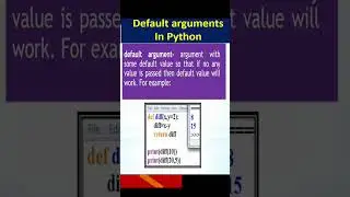 default argument in function