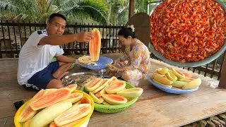 Chia sẻ cách Bin trộn mắm tép với đu đủ giòn mềm. Ăn được lâu - Bin Đen Family
