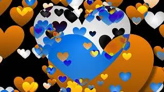 Multicolor Flying Hearts Video Background 🧡💛🤍 Heart Background Video Effect, HD Hearts Sensory Video