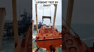 LIFEBOAT TEST BY DAVIT AT KOREA PORT